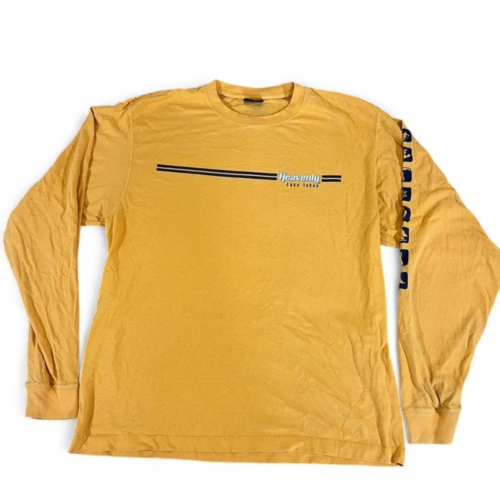 Vintage Heavenly Lake‎ Tahoe Long Sleeve Graphic T Shirt Mens M